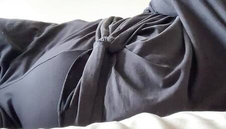 Mastubating with clothes on