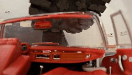 Crushing your car, tiny guy!