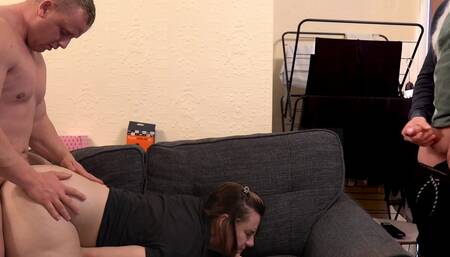 Big butt pawg double anal creampie cuckold using another mans cum as lube - cuckold fantasy