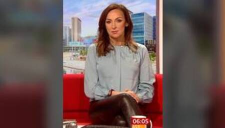 Sally Nugent Hot MILF Pussy In Shiny Tight Leather Leggings Cum Tribute