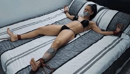 Angel Muscles: Spreadeagle Helpless