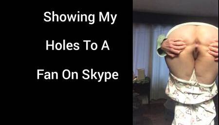 Wife's Crazy Hot Skype with Xhamster Fan Showing Pussy