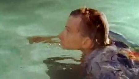 Two hot blondes lick each other then fuck one hard cock stud