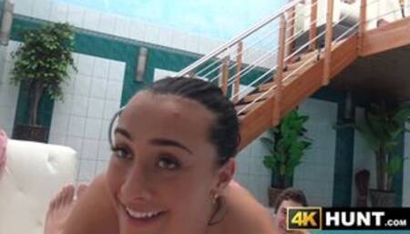 Handsome young babe fucked for cash in front of boyfriend