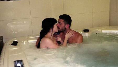 Gorgeous brunette Izzy Dark screwed from behind by big cock