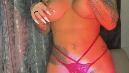 Smoking in thong custom video