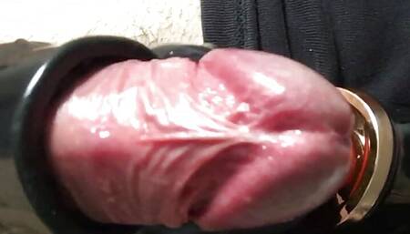 Powerful prostate vibrator, anal beads, wand on the cock with hands free orgasm