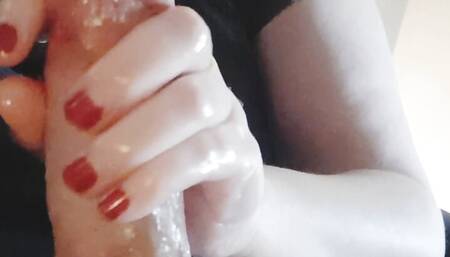 Babysitter handjob while wife is gone