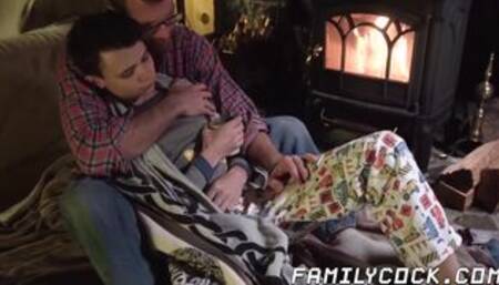 Young stepson enjoys hot chocolate and bareback fucking