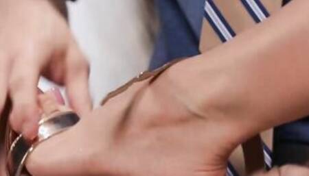 Foot First Sex Tape With Michael Vegas, Desiree Dulce - Brazzers Official