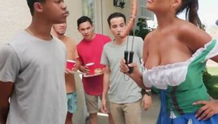It's A Sausage Fest Sex Scene With Bridgette B, Ricky Spanish, Lil D - Brazzers Official
