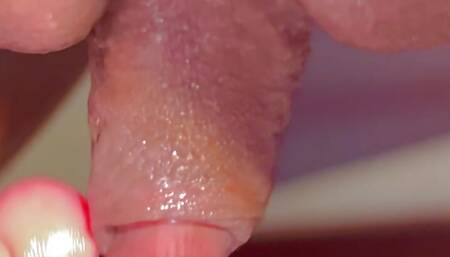 Pulling on my big ass clit