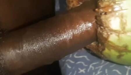 SoloTeenboy fucks a COCONUT HOLE this time