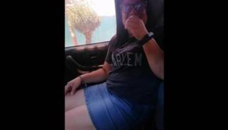 Teacher in skirt fucking in the car