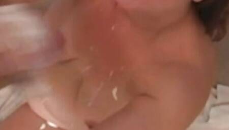 Hot Fat Babe Licks Off The Whipped Cream Handjob Honey