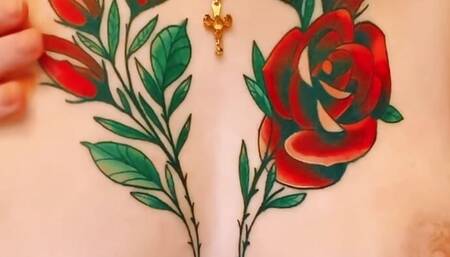 Boobs with tattoo