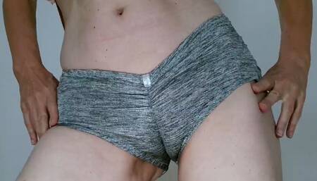 Big panties or small shorts twerking for you toy inside