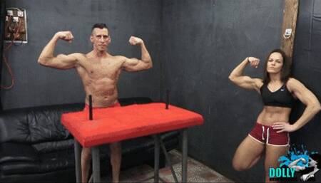 Kim vs Parker armwrestling and legwrestling