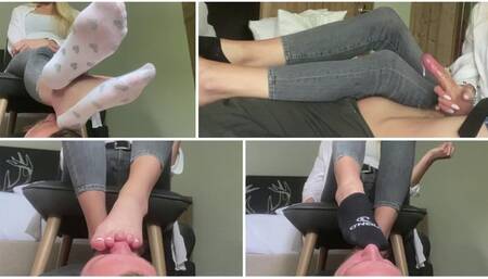 Do you want to cum hard sniffing my stinky socks?!