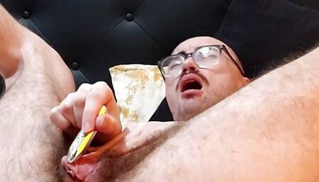 FtM Edging and Cumming with Vibrator