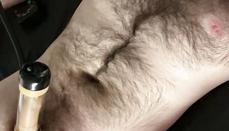 Hairy Guy Mercilessly Milked by Venus Ends With Huge Cumshot Leaking Out Both Ends