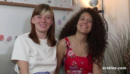 Courtesan's lesbian pussy eating porn by Ersties