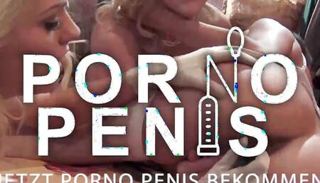 Blondinen und Brunette lieben Dildos