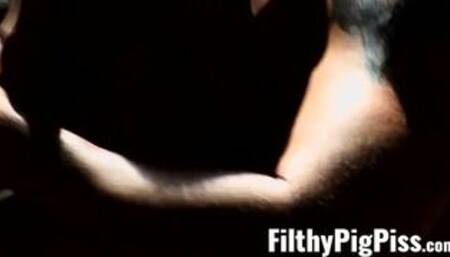 Homo thugs ass fuck and takes a piss on each other outdoors