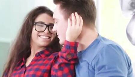 barely legal Little Candy Makes Out With bf Before Taking His Thick Cock