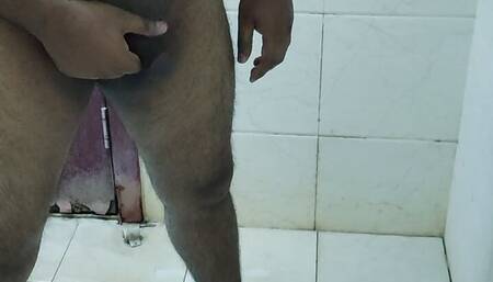 Pakistani Uncle Masturbating in China University Bathroom