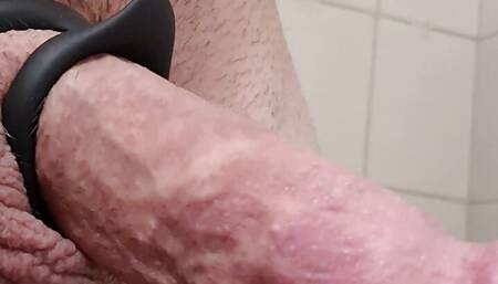 Cumshot in close up view