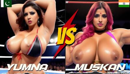 MILF PRO WRESTLING: Yumna Fatima vs Muskan Sharma SD