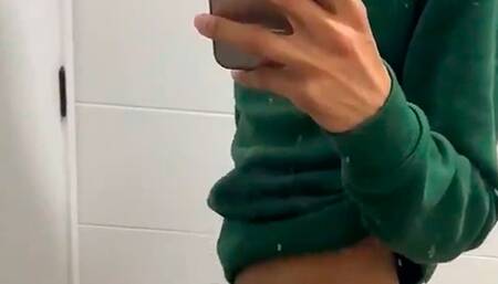 Public masturbation: Muscle stepdaddy teaches bratty stepson a lesson