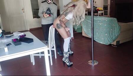 I just wanted to practice with the pole, but the instructor had other ideas and some unexpected gifts