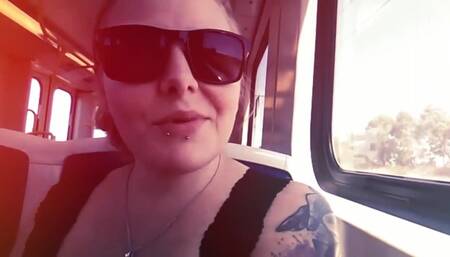 V-Log.  Quickie on a trai...