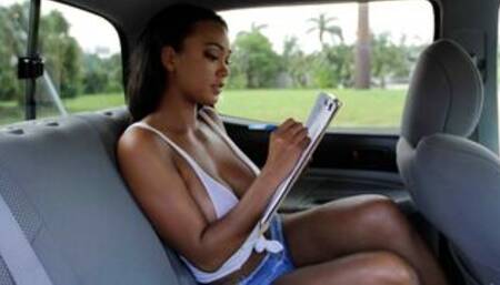 Awesome ebony goddess Harley Dean screwed by a long white dick