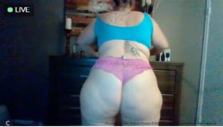 Cotton candy panties & bra tease
