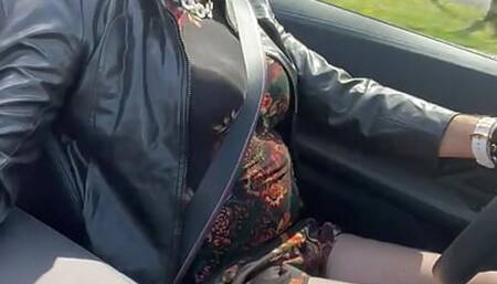 Pantyhose in the car