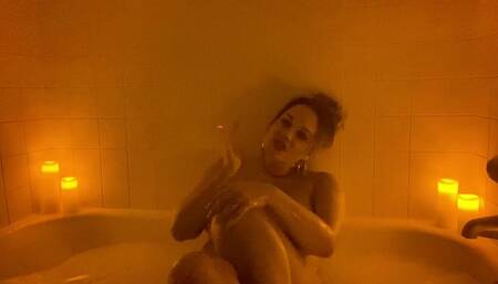 Rub a dub dub two boobs in a tub!