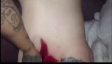 Tatted up friend fucks me with his ???? dick (handprint booty)