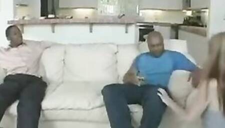 3 ebony men banged their pregnant GF rough