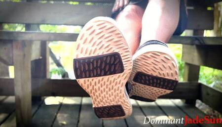 Silent workout shoe worship!