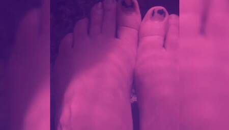 Chipped toenails and Fidgety feet in hazy pink light. xo I was in a mood.