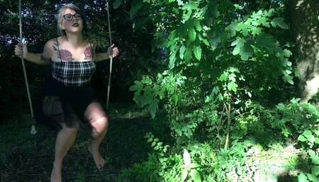 Naughty Upskirt Swinging Tease