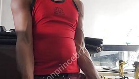 Hard and big muscle in the gym