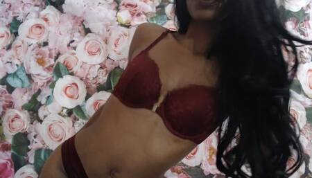 Maroon lingerie