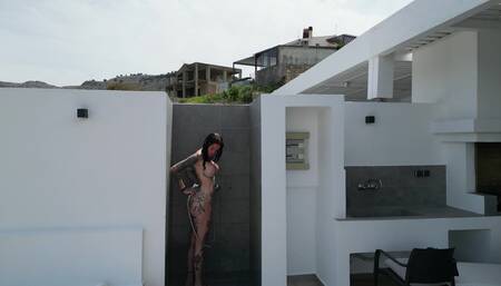 Outside shower fun????