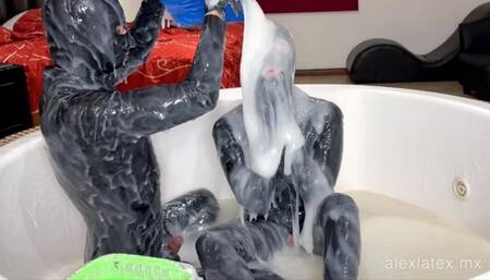 Playing in cum! With Gloomy Babe, Part 2