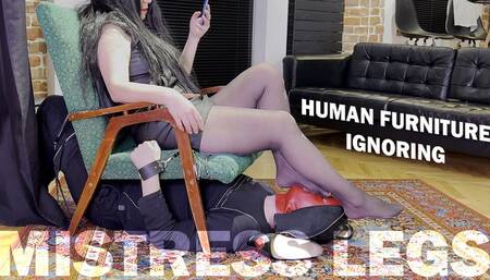 Human Furniture Part 1 - Ignoring Bondaged Foot Mat