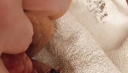 Big peehole with creamy